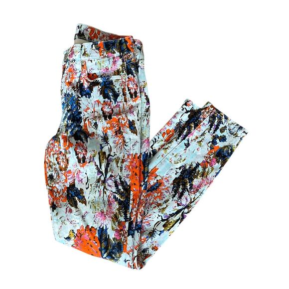 7 For All Mankind Floral Haze Crop‎ Ankle Size 27 - Picture 7 of 8